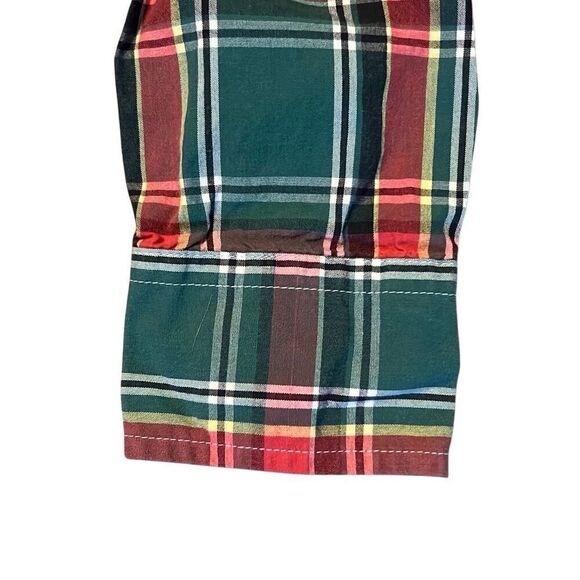 Crewcuts Boys 14 100% Cotton Green Red White Plain Long Sleeve Button Down Shirt - Picture 5 of 9
